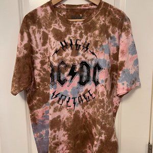 NWOT ACDC Tie Dye Band Tee